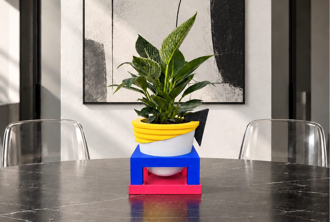 G.02 — Macetero pedestal · Colección OFFSET